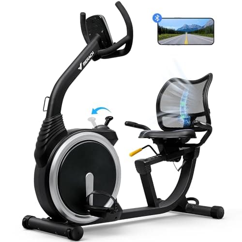 MERACH Recumbent Exercise Bikes for Home, Light Commercial High-end Recumbent Bike for Seniors Adults, Magnetic Recumbent Exercise Bike with Exclusive Apps & Heart Rate Handle