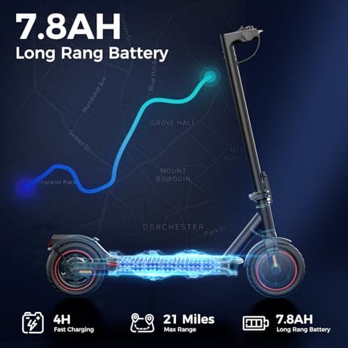 HopCycle Electric Scooters - 500W Adult Electric Scooter, 18 MPH Top Speed, 8.5'' Tires,21 Miles Long Range, Portable E Scooter for Adults and Teens 3