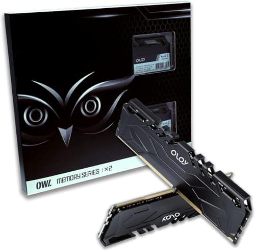 OLOy DDR4 RAM 16GB (2x8GB) Black Owl 2666 MHz CL19 1.2V 288-Pin Desktop UDIMM (MD4U0826190BJ0DA) 5