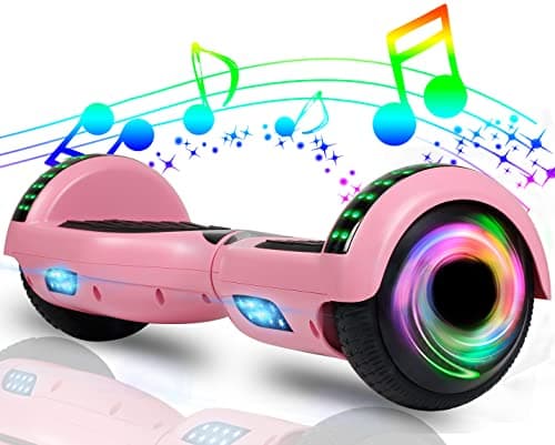 CBD Scooter with Corlorful LED Lights,6.5" Wheels, Dual 300W Motor Scooter for Kids Girls Boys Adults, All Ages(A03-Pink)