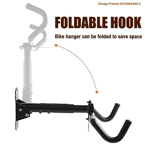 Gootus Bike Wall Mount Hanger - Horizontal Bicycle Indoor Storage Rack | Cycling Wall Mounted Holder Hook - Hang Your Road, Mountain or Hybrid Bikes in Garage or Home 5