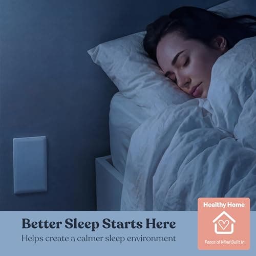 EMF Protection Outlet Cover – EMF Blocking Device for Bedrooms, Home Offices & Nursery Spaces – Helps Minimize Electromagnetic Fields from Wall Outlets (White, 2-Pack) 4