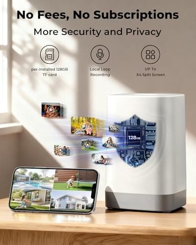 Security Cameras Wireless Outdoor 5G& 2.4G, No Subscription, 2 Cam-Kit,4MP Solar Powered Home Security Cameras System With 360°PTZ,128GB Local Storage,Color Night Vision WiFi Cameras for Home Security 2
