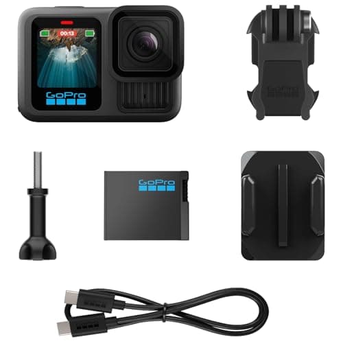 GoPro HERO13 Black Ecommerce Packaging - Waterproof Action Camera with 5.3K60 Video, 27MP Photo + Compatability with HB-Series Lenses 3