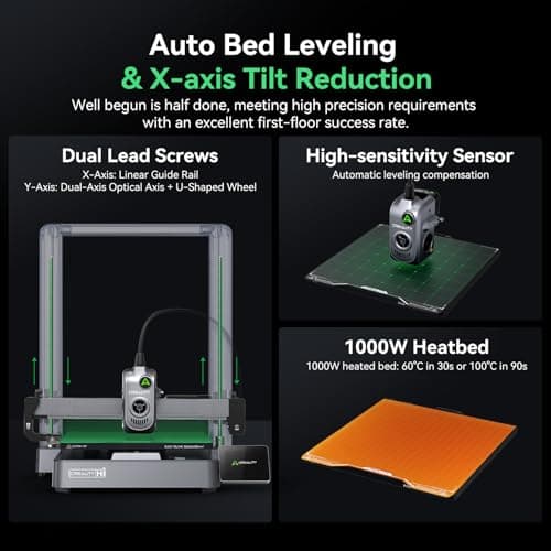 Creality Hi Combo (A) 3D Printer, Multi Color 3D Printer with CFS, 500mm/s High Speed Auto-Leveling Automatic Filament Reading Clog-Free Extruder 95% Pre-Assemble All-Metal Body 10.24×10.24×11.81inch 5