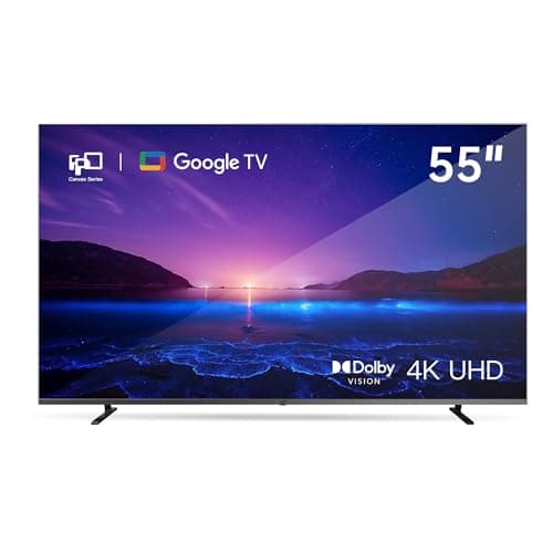 FPD 55-inch Smart TV Google TV 4K UHD with Google Play and Google Cast Built-in, HDR 10, Dolby Vision Dolby Atmos, MEMC, Voice Remote, Stream Live TV(Canvas-Series, CG55-C1, 2024 Model)