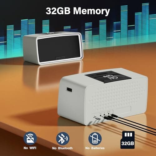 SavvyBloom Simple Music Player for Seniors, Audiobook Player Easy to Use with Large Button for Elderly with Dementia, Blind, Alzheimer's, No Need WiFi/Bluetooth, with 32GB TF Card, Gray 3