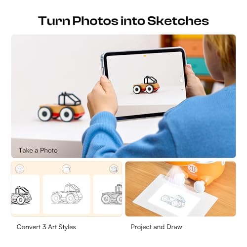 Caydo T3 Smart Drawing Projector with AI Magic, Step-by-Step Learn to Draw Projector for Kids, Educational Arts & Crafts Toy, Ideal Christmas Birthday Gift for Boys & Girls Ages 5+ 4