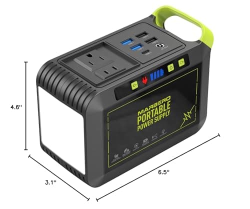 MARBERO Portable Power Station 88Wh Camping Lithium Battery Solar Generator Fast Charging with AC Outlet 120W Peak Power Bank(Solar Panel Optional) for Home Backup Outdoor Emergency RV Van Hunting 2