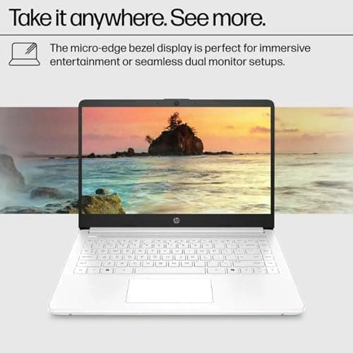 HP Ultra Slim Laptop for Students and Business | 1 Year Office 365 | 1.1TB Storage (1TB Cloud and 64GB Hard Drive) | Intel Quad-Core, 8GB RAM | Windows 11 Home w/o Earbuds 3
