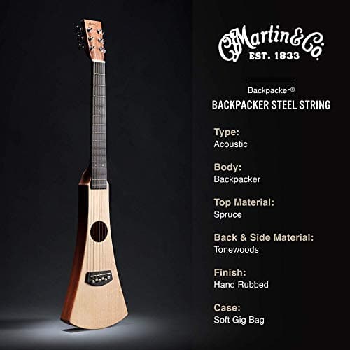 Martin Steel String Backpacker Travel Guitar with Bag 5