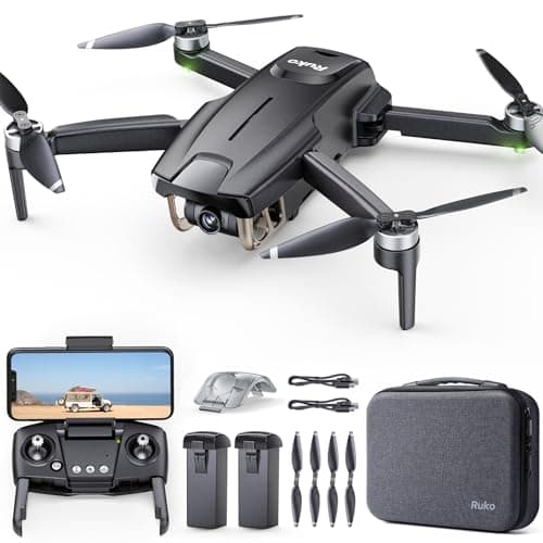 Ruko F11MINI Drone with Camera 4K, Under 249g, 60 Mins Flight with 2 batteries, 5GHz Transmission, GPS Auto Return, Brushless Motor, Foldable and Lightweight, FPV Quadcopter for Beginner, Adults