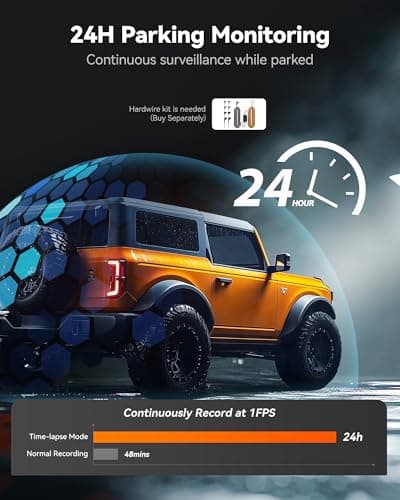 WOLFBOX G840S 12" 4K Mirror Dash Cam Backup Camera, 5.8GHz WiFi Smart Rearview Mirror for Cars & Trucks, Front and Rear View Dual Cameras, Night Vision, Parking Assistance, Included 32GB Card & GPS 5