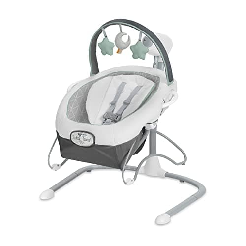 Graco Soothe ’n Sway LX Portable Baby Swing and Baby Bouncer Bouncer, Multi Direction Seat, 2 Speed Vibration, Derby