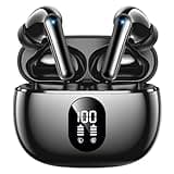 wyness Wireless Earbuds Bluetooth 5.3 Ear Buds, Hi-Fi Stereo Bass Ear Buds with 48H Playtime & LED Display, Lightweight in-Ear Headphones with Mic, IPX7 Waterproof, Touch Control for iPhone 2