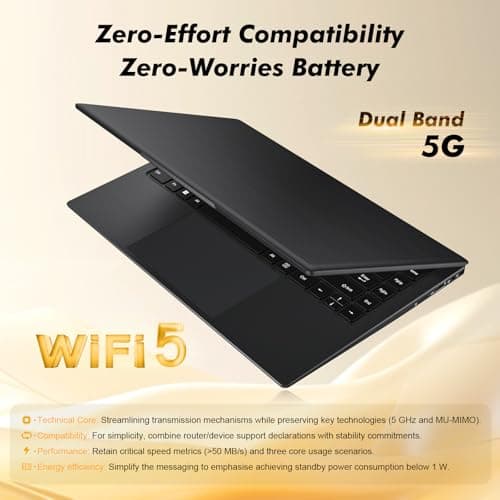 SHBIV Laptop Computer, Laptop with Gold 6500Y (Beat N5095, Up to 3.4GHz), 32GB RAM 512GB SSD, 1080P FHD IPS Display, Bluetooth, WiFi, HDMI, Type-C, 38WH Battery, Lightweight Laptops 5