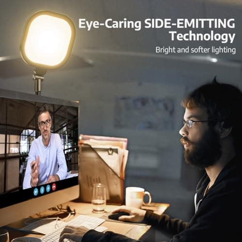 Video Conference Lighting for Zoom Meeting, Ring Light for Desk with Flexible Stand, 30 Light Modes Desk Lamps for Home Office, Desk Light & Memory Function for Zoom Lighting, Video Streaming, Drawing 5