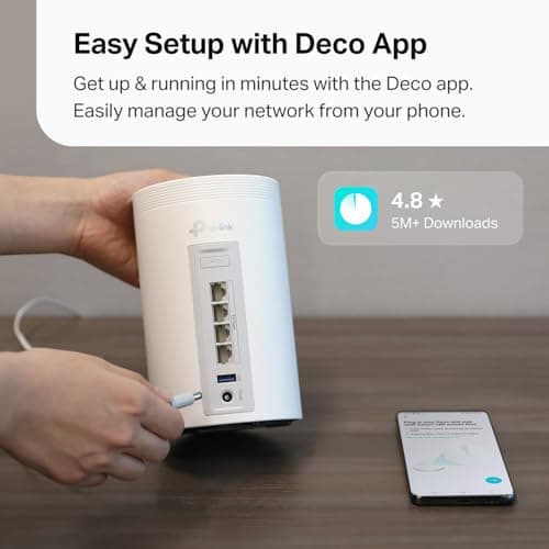 TP-Link Deco BE63 Tri-Band WiFi 7 BE10000 Whole Home Mesh System - 6-Stream 10 Gbps, 4x2.5G Ports Wired Backhaul, 4X Smart Internal Antennas, VPN, MU-MIMO, HomeShield, Free Expert Support (3-Pack) 5