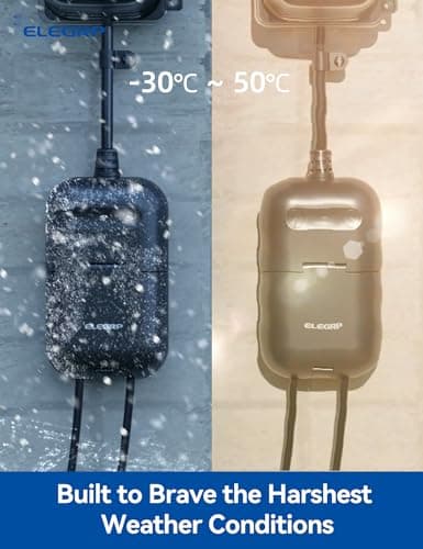 ELEGRP PQR20 Outdoor Smart Plug Waterproof IP66, WiFi Plug with 2 Individually Sockets, Compatible with Alexa & Google Assistant, Smart Outdoor Outlet for String Lights, UL Certified, 1 Pack, Black 3