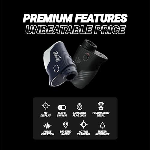 Blue Tees Golf Series 2 Pro Plus Golf Rangefinder with Slope Switch - 800 Yards Range Finder, 6X Magnification Laser Rangefinder, Advanced Flag Pole Locking with Pulse Vibration 2