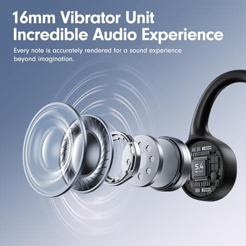 MRYTKY Bone Conduction Headphones,Open Ear Headphones Bluetooth5.4 with Mic,Wireless Headphones 10H Playtime, Waterproof Sport Headphone Suitable for Running,Cycling, Outdoor Sports Black 4