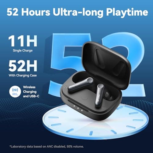 EarFun Air Pro 4 Adaptive Hybrid Noise Canceling Wireless Earbuds, Qualcomm Snapdragon Sound, aptX™ Lossless, 6 Mics AI CVC 8.0 Call, LDAC Hi-Res Audio, 52H Playtime, Bluetooth 5.4, in-Ear Detection 4
