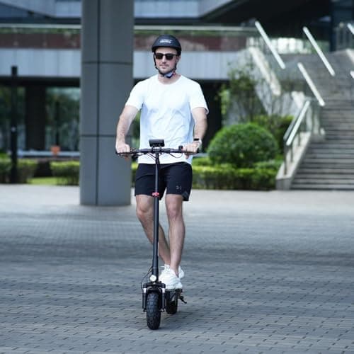 iScooter iX3 Electric Scooter,10" Off Road Pneumatic Tires,800W Motor E-Scooter Up to 25 Miles Range, Top Speed 25MPH, Adjustable Handlebar Height, Folding Commuting Escooter for Adults 9