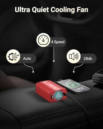 BESTEK Power Inverter DC 12V to AC 110V - 300W Car Plug Adapter Outlet with 4.8A Dual USB Fast Charging Port - Car Charger Cigarette Lighter Adapter for Phone, Laptop on Road Trip - Aluminum Housing 5