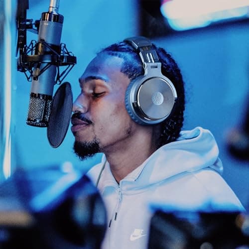 OneOdio Wired Over Ear Headphones Hi-Res Studio Monitor & Mixing DJ Stereo Headsets with 50mm Drivers and 1/4 to 3.5mm Jack for AMP Computer Recording Podcast Keyboard Guitar Laptop - Sky Blue 5