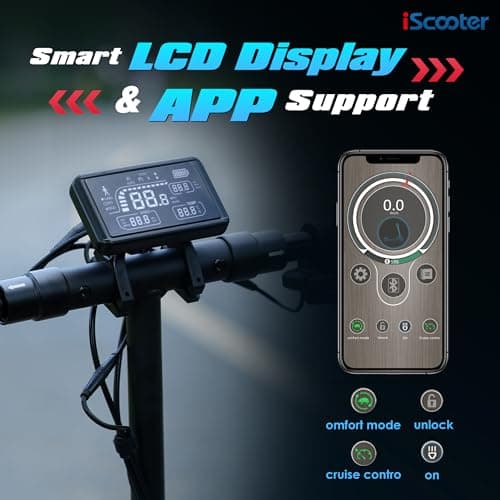 iScooter Electric Scooter Adults, 10" Tires, 800W Motor E-Scooter Up to 25 Miles Range, Top Speed 25 MPH, Adjustable Handlebar Height, Folding Commuting Electric Scooter for Adults-iX3 3