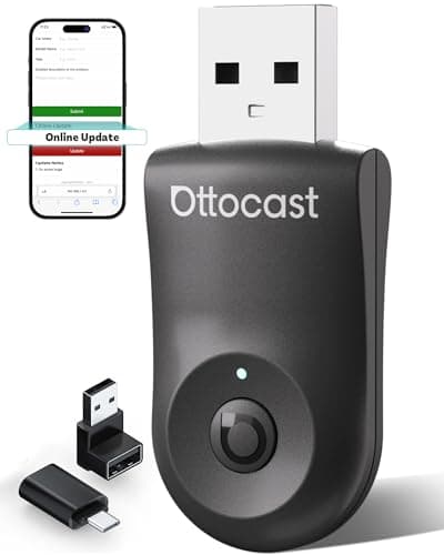 OTTOCAST Mini 2025 2-in-1 Wireless CarPlay/Android Auto Adapter, 5GHz WiFi, Auto Connect for 2016+ Cars