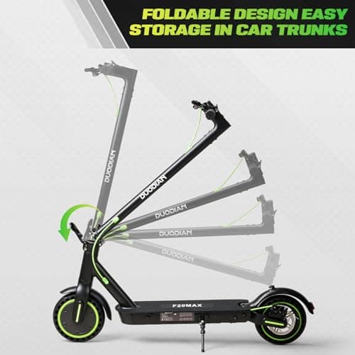 Electric Scooter for Adults, Folding E Scooter with 500W Motor 19 Mph Top Speed 18 Miles Range, 8.5" Solid Tires Folding Commuting Motorized Kick Scooter (Green - 7.8AH Battery Dual Rear Suspension) 5