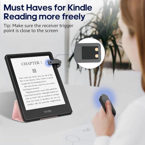 DATAFY Remote Control Page Turner for Kindle Paperwhite Oasis Kobo eReaders, Camera Camcorder Remote Controls, Page Turner Clicker for ipad Tablets Reading Novels with Wrist Strap Storage Bag 3