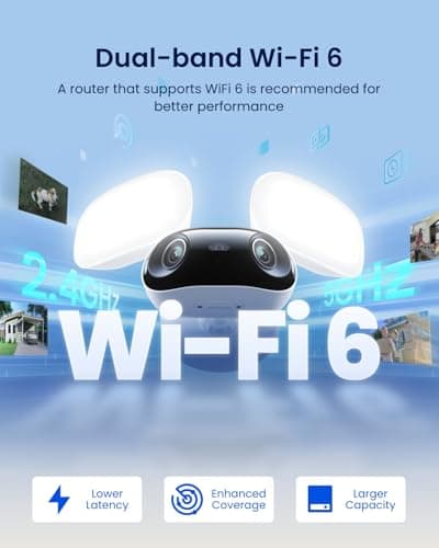 REOLINK Elite Floodlight WiFi, 4K 8MP 180° Panoramic Wired Floodlight Camera, Adjustable 3000 Lumens, Local AI Video Search, Dual-Band Wi-Fi 6, 24/7 Recording, No Monthly Fees, 100~240V AC Hardwired 5