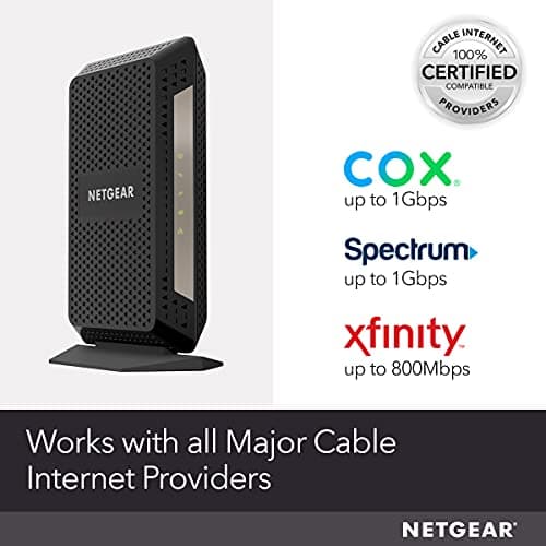 NETGEAR Cable Modem DOCSIS 3.1 (CM1000) Gigabit Modem, Compatible with All Major ISP Providers Including Xfinity, Spectrum, Cox, for Cable Plans Up to 1 Gbps,Black 3