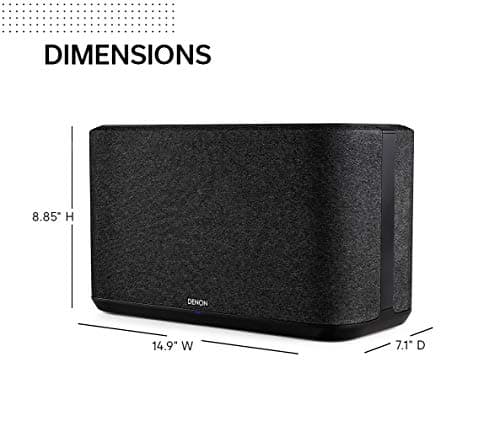 Denon Home 350 Home Stereo Wireless Speaker (Black), Bluetooth Wireless, 0.75" Tweeters, 6.5" Woofers, HEOS Built-in, AirPlay 2, Multi-Room Streaming, Simple Setup, Powerful Design 3