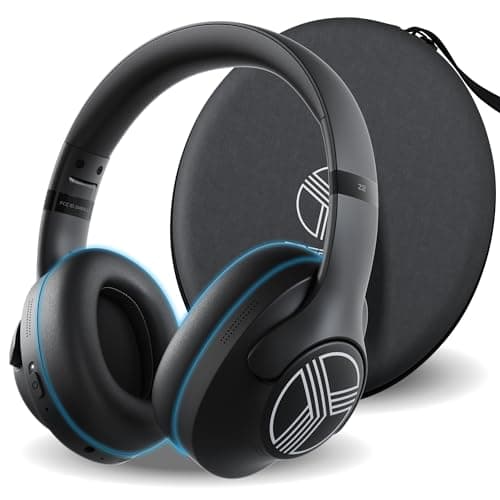 TREBLAB Z2 Hybrid Active Noise Cancelling Workout Headphones - Signature-HD Sound, Deep Bass, 58H Battery, Comfortable, Foldable Over Ear Bluetooth Headphones Wireless w/Mic for Calls for Gym, Sport