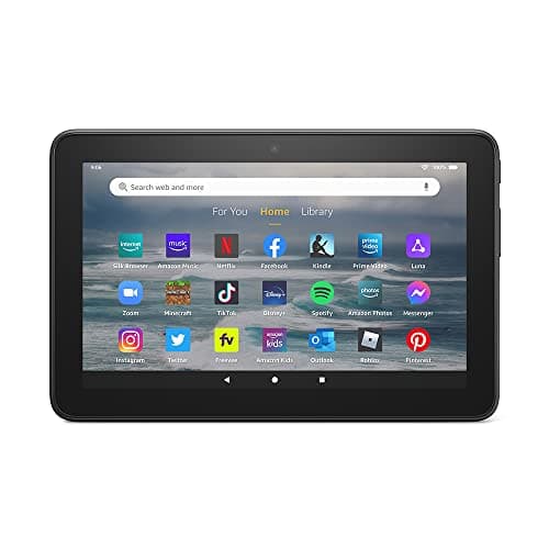 Like-New Amazon Fire 7 tablet (newest model) 7” display, read and watch, under $60 with 10-hour battery life, 16 GB, Black