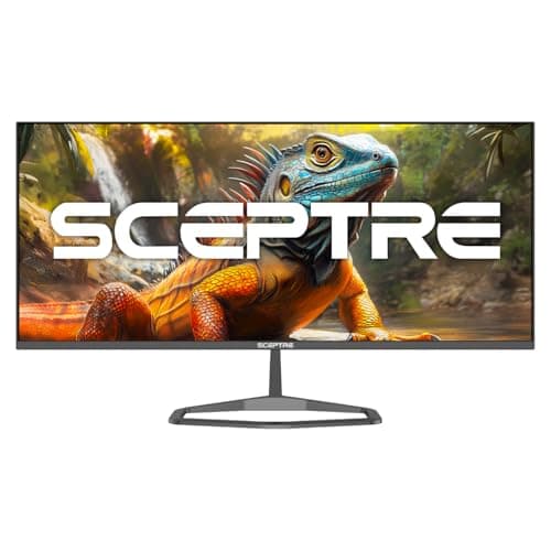 New! Sceptre 34-inch Prime Monitor 3440 x 1440 up to 115Hz 103% sRGB DisplayPort HDMI Build-in Speakers, Machine Black 2026 (E345W Series) 2