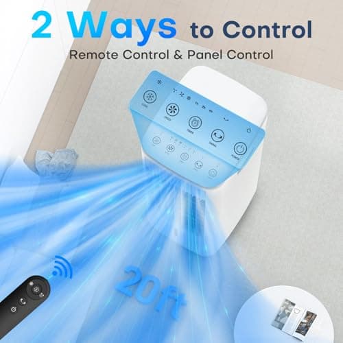 MYICY 3-IN-1 Windowless Air Conditioner w/Double Tanks, Smart Timer, 3 Ice Packs, 60W Evaporative Air Cooler, 70° Oscillation, 3-Speed 25-INCH Swamp Cooler Air Conditioner Portable for Room 5