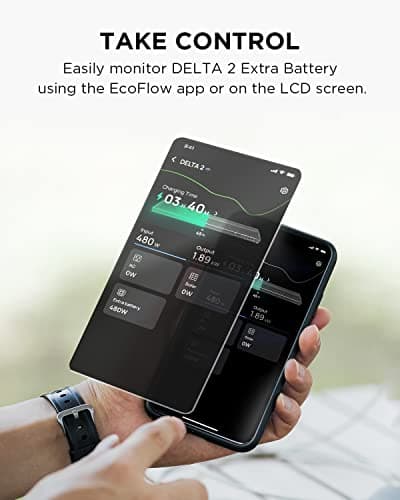 EF ECOFLOW Delta 2 Smart Extra Battery, 1024Wh LiFePO4 Expansion Battery for Power Station DELTA2 3
