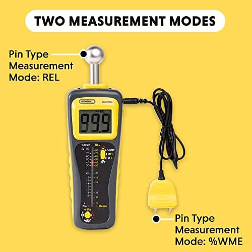 General Tools Moisture Meter MMD950 - Humidity Sensor - Pin Type / Pinless Device - Spherical Sensor 3