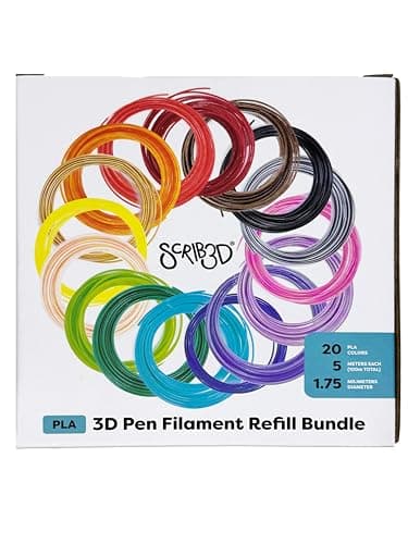 SCRIB3D Pen Filament Refills, 20 Colors, 320 Feet, 1.75mm PLA, Works with SCRIB3D, PIKA3D, MYNT3D and Most Other 3D Printing Pens 2