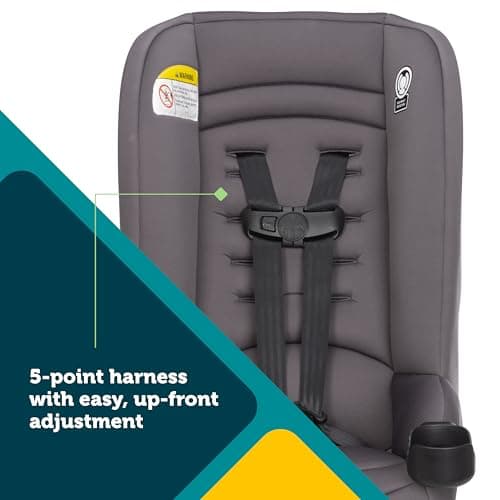 Safety 1st Jive 2-in-1 Convertible Car Seat, Rear Facing Car Seats for Babies (5-40 lbs, 19-40"), Forward Facing Carseat for Toddlers (22-65 lbs, 29-49"), Carbon Rose 3