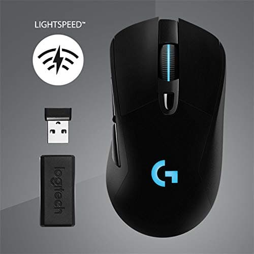 Logitech G703 Lightspeed Wireless Gaming Mouse W/Hero 25K Sensor, PowerPlay Compatible, Lightsync RGB, Lightweight 95G+10G Optional, 100-25, 600 DPI, Rubber Side Grips - Black 5