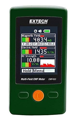 Extech EMF450 - Multi-Field EMF Meter - Measures Magnetic, Electric, and RF Fields with Color Display