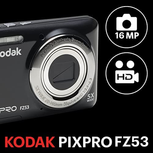 Kodak PIXPRO Friendly Zoom FZ53-BK 16MP Digital Camera with 5X Optical Zoom and 2.7" LCD Screen (Black) 2