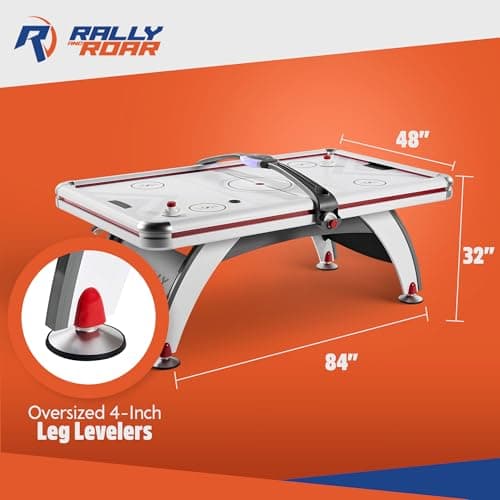 Rally and Roar Air Powered Hockey Multiple Styles Game Tables, Indoor Arcade Gaming Sets with Electronic Score Systems, Excellent for Family Game Rooms 2