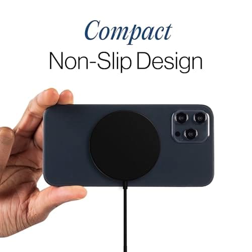 SPOTMINDERS Wireless Charger for iPhone, AirPods, Tracking Card 15W Flat Fast Charging Pad QI Compatible with Samsung, Android, Apple - Magsafe, Non-Slip Surface, Advanced Cooling - No AC Adapter 5