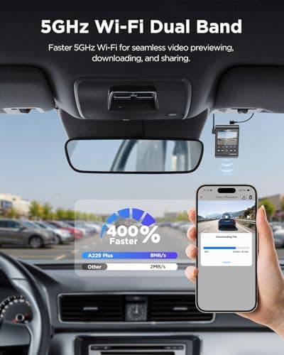 VIOFO A229 Plus Dash Cam Front and Rear, Dual STARVIS 2 Sensors, 2 Channel HDR, 1440P+1440P Voice Control Car Dash Camera, 5GHz Wi-Fi, Support 512GB Max, Voice Control, Ultra-Precise GPS 3